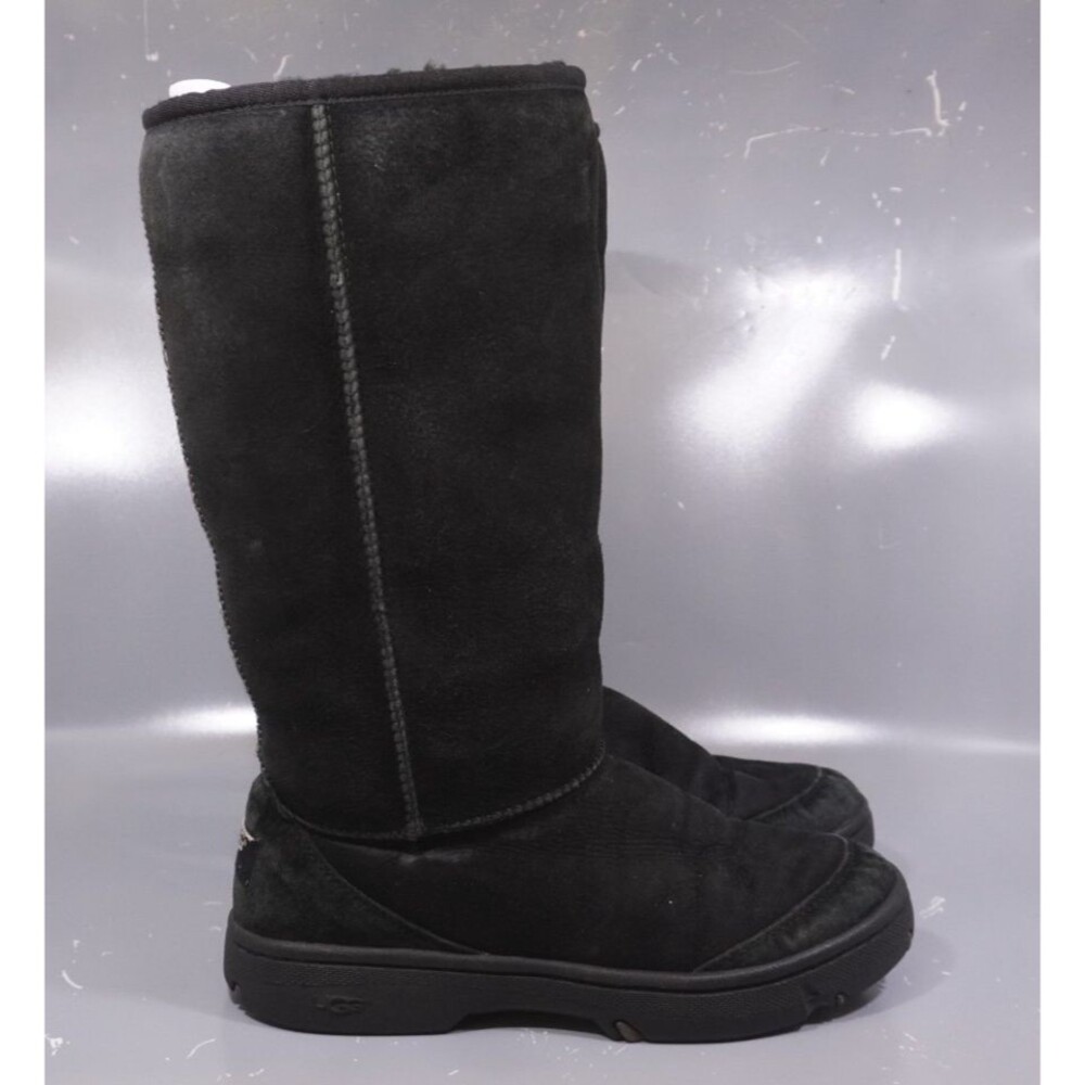 UGG Ultimate Tall Tasman Braid Boots Womens Size 8 Sheepskin Leather Rubber 5340